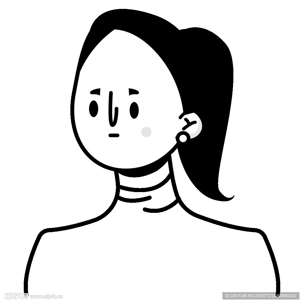 簡約風(fēng)格女性頭像