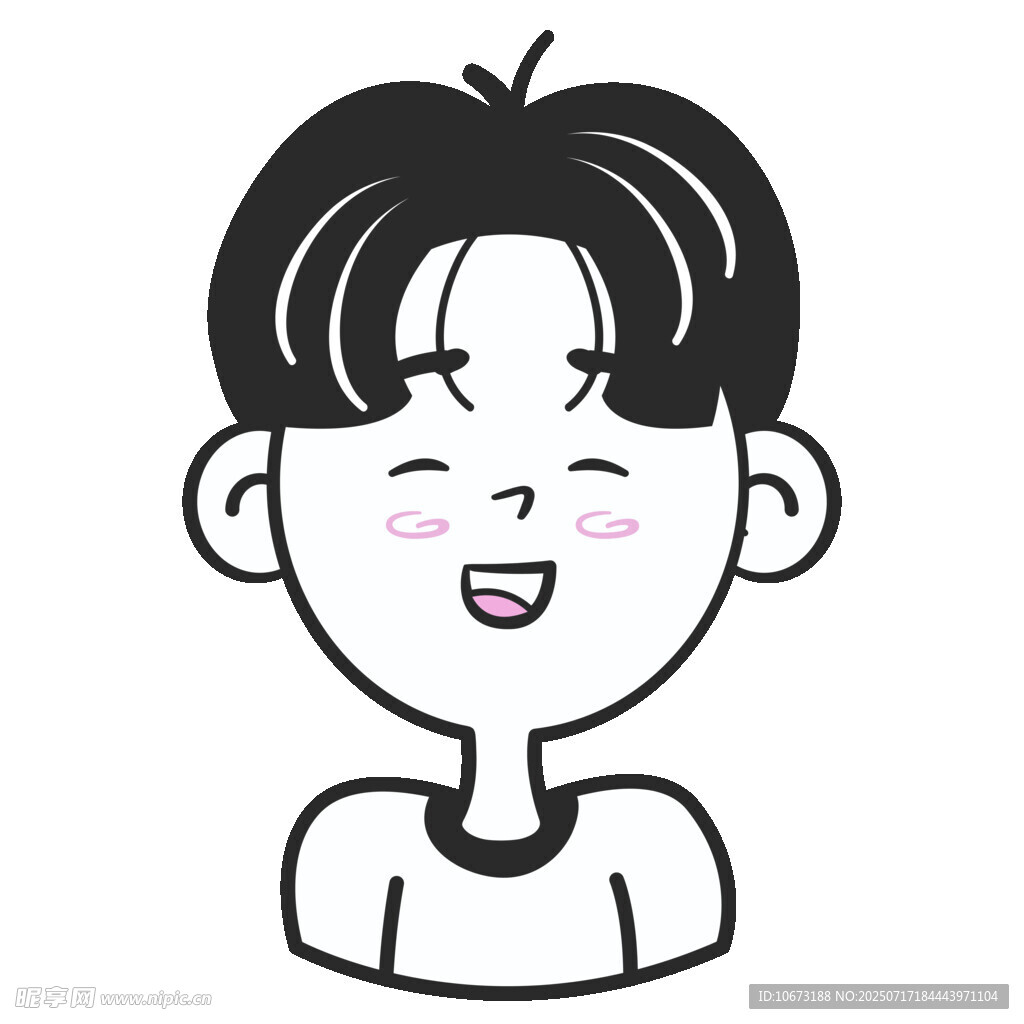 微笑男孩卡通頭像