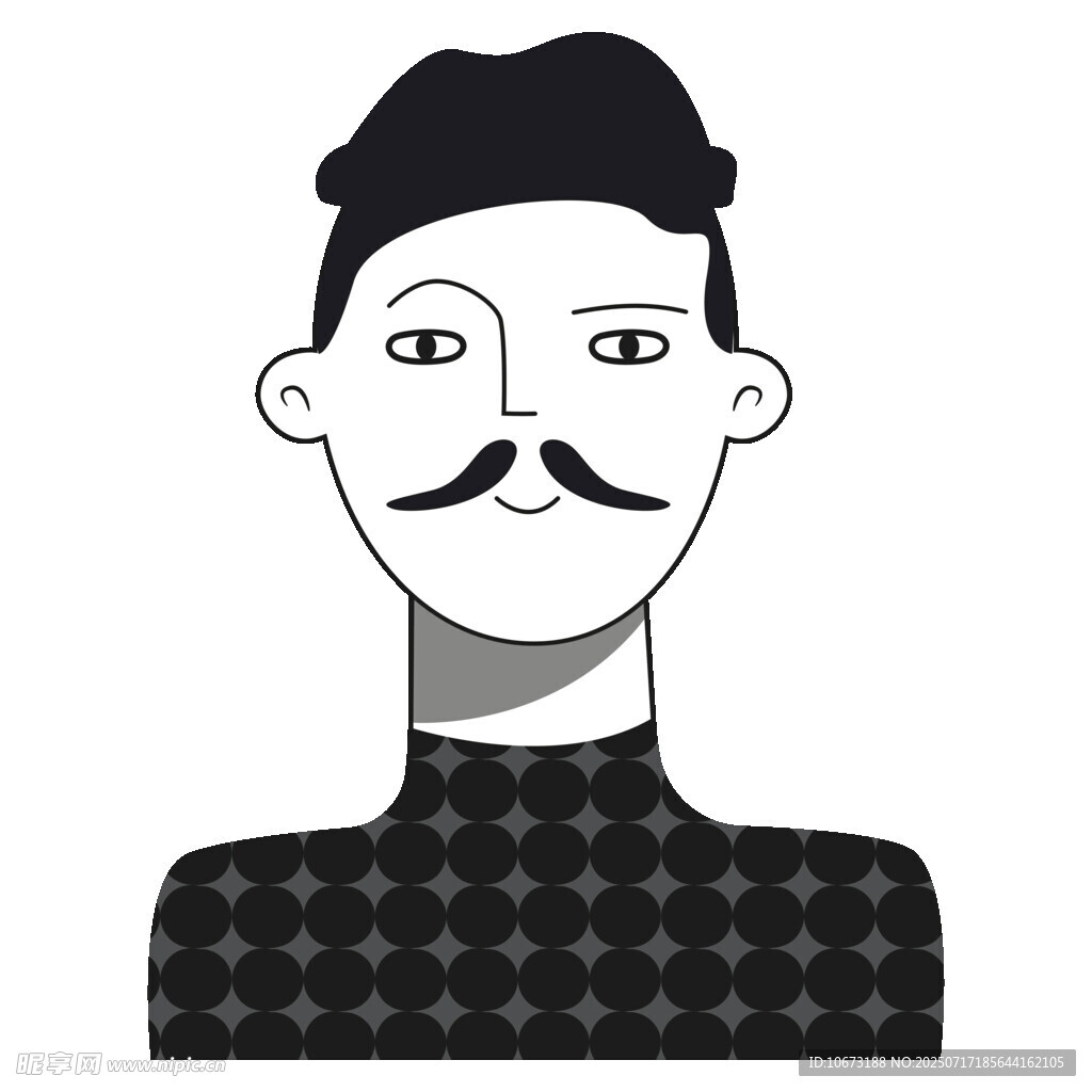 戴帽留須男士頭像