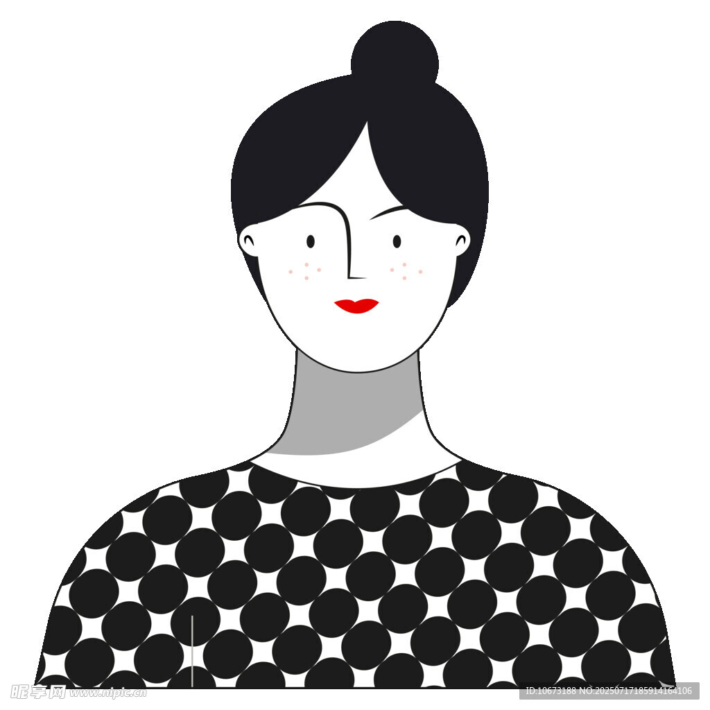 簡約風(fēng)格女性頭像