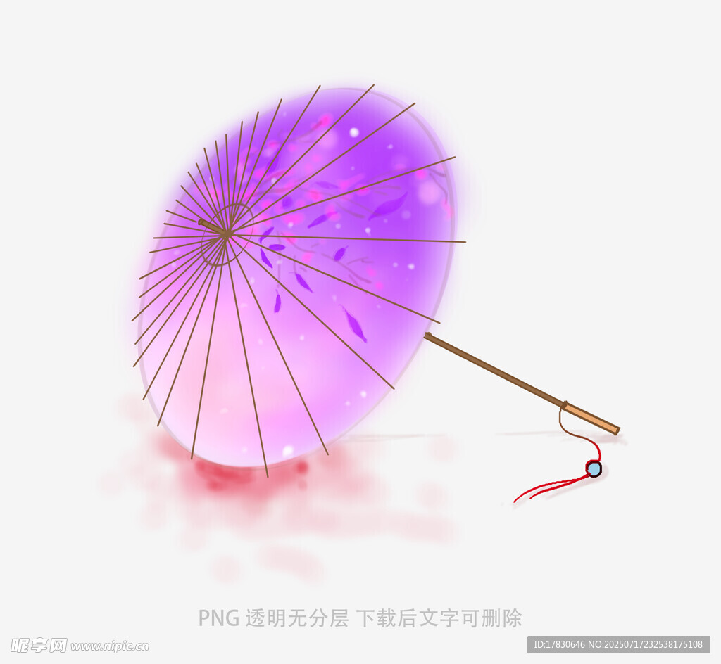 紫色古風(fēng)油紙傘特寫