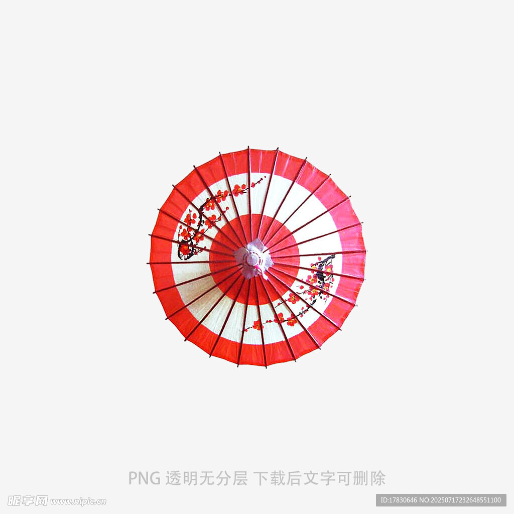 紅色紙傘特寫