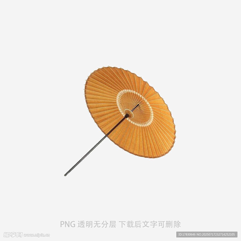 傳統(tǒng)竹制油紙傘特寫