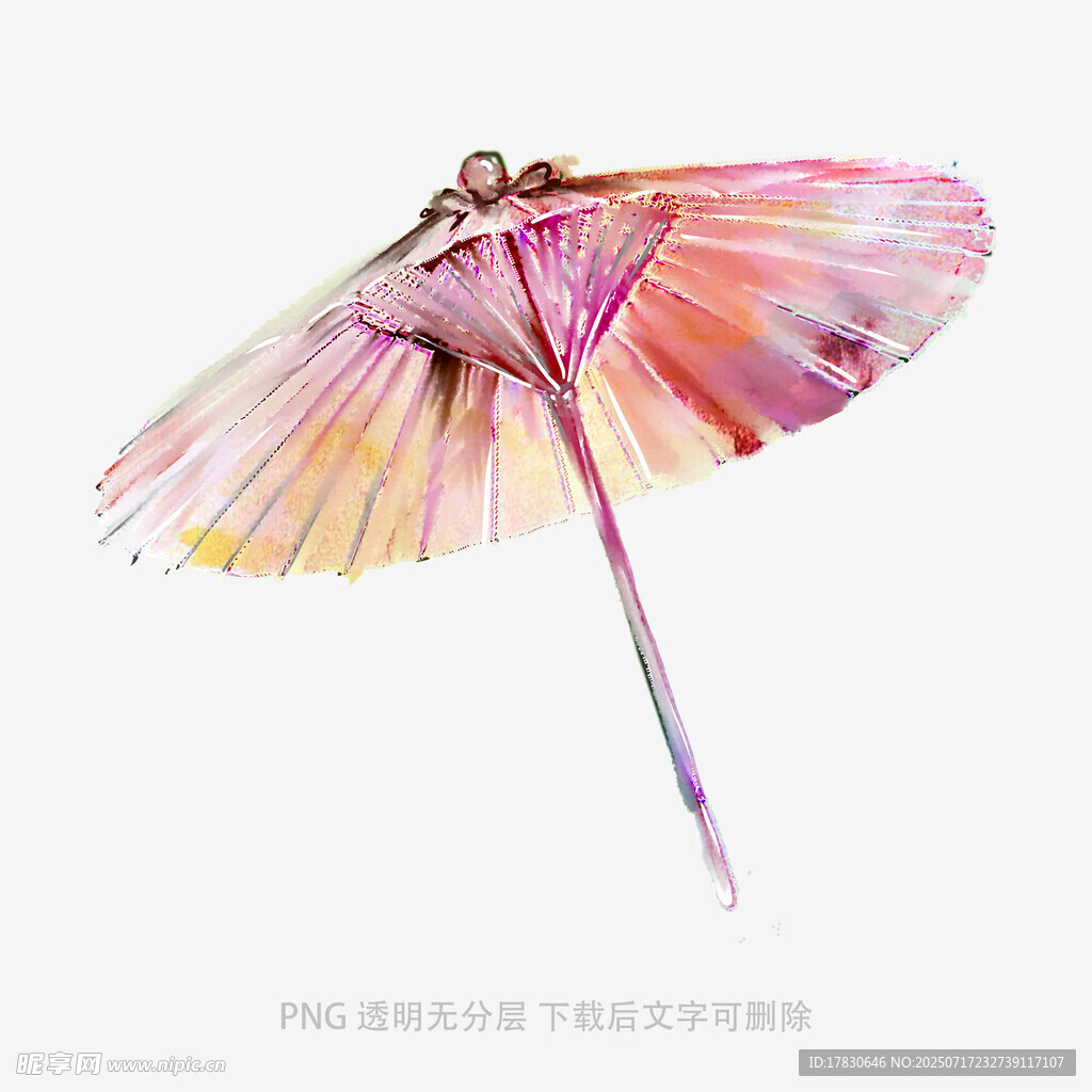 彩色夢幻紙傘特寫