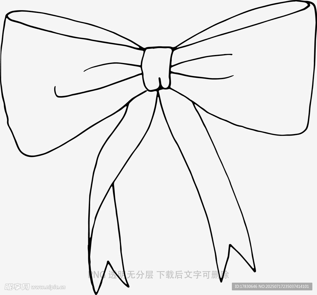簡(jiǎn)約蝴蝶結(jié)線條圖