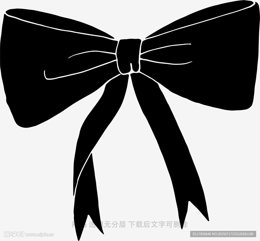 黑色蝴蝶結(jié)裝飾圖案