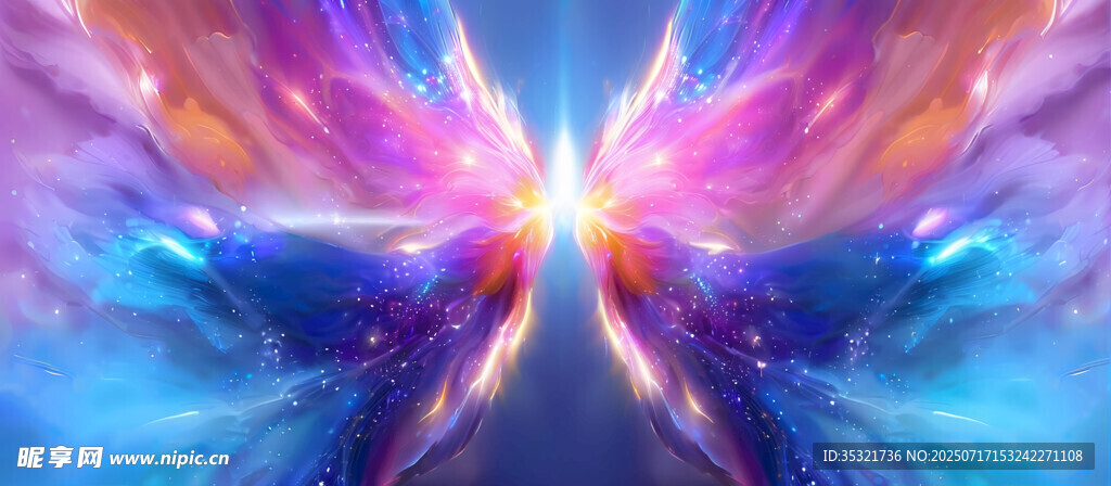 夢(mèng)幻炫彩蝴蝶翅膀圖案