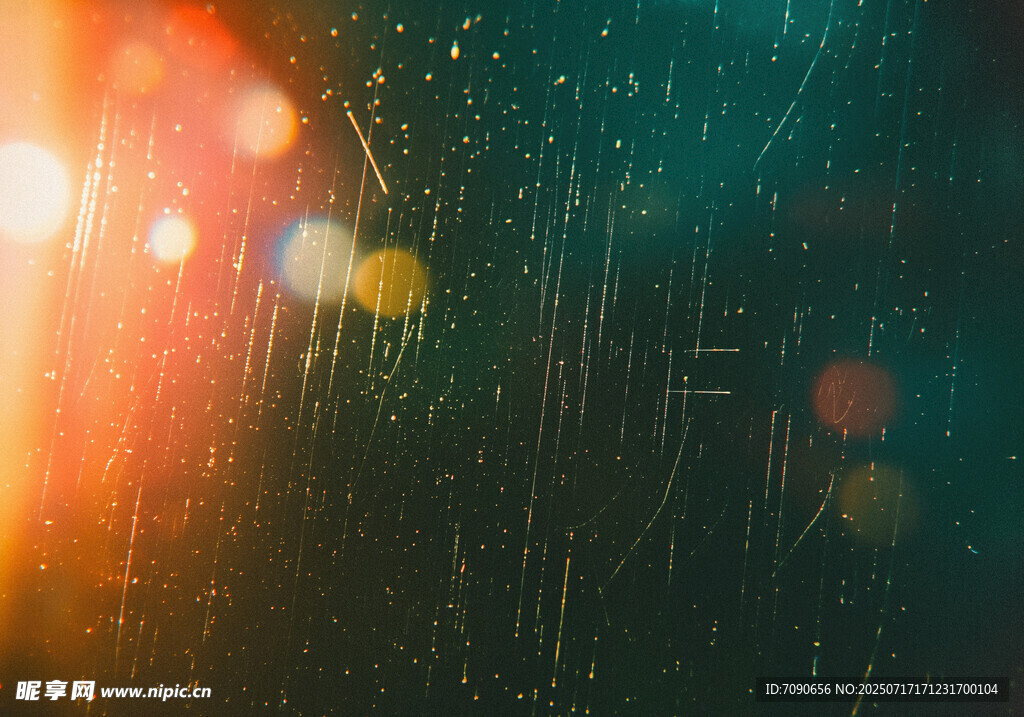 雨夜光斑夢幻背景圖