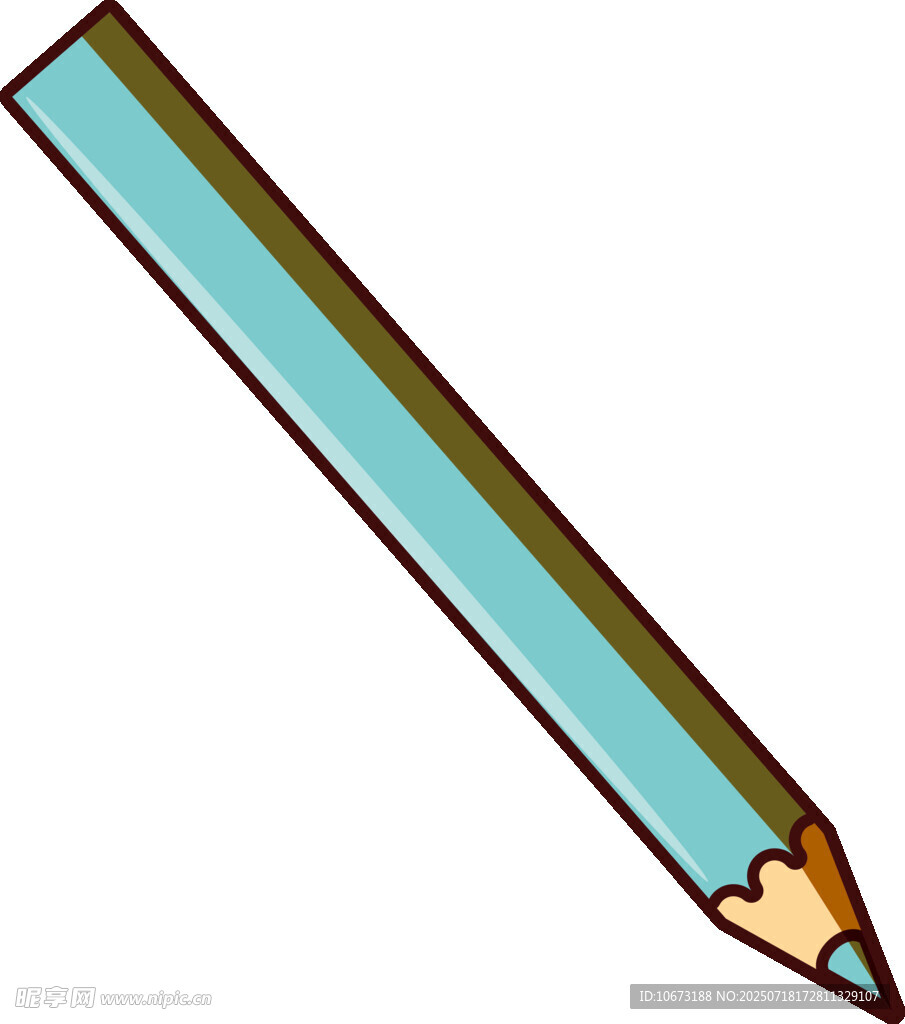 藍(lán)色鉛筆插畫