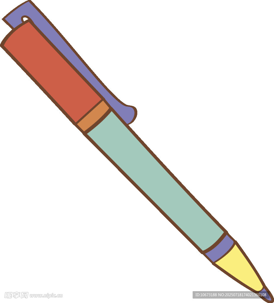 多彩鋼筆插畫