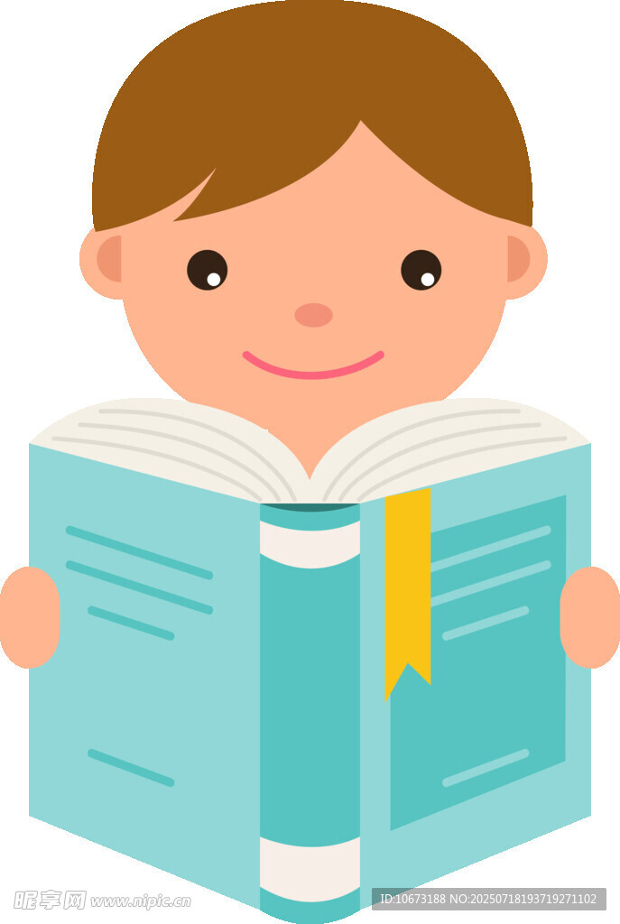 男孩專注閱讀書(shū)籍