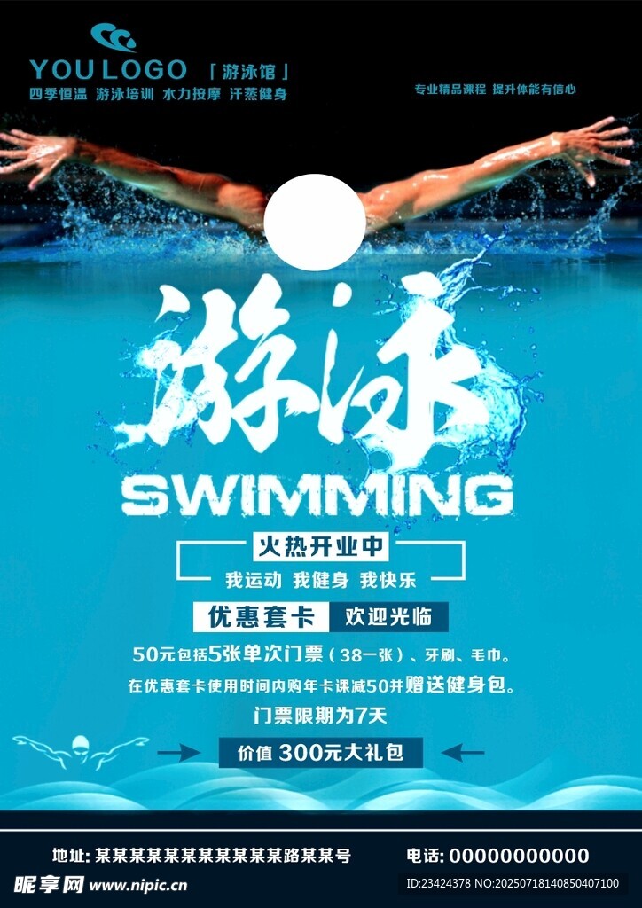 游泳海報