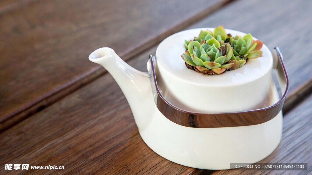 創(chuàng)意茶壺形綠植盆栽