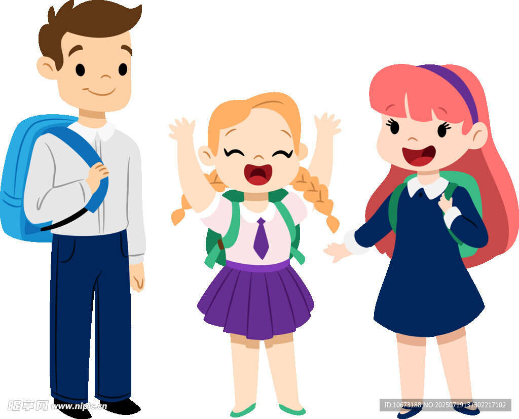 快樂上學(xué)的小學(xué)生們