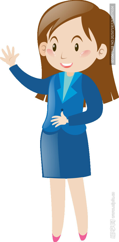 職業(yè)女性揮手示意