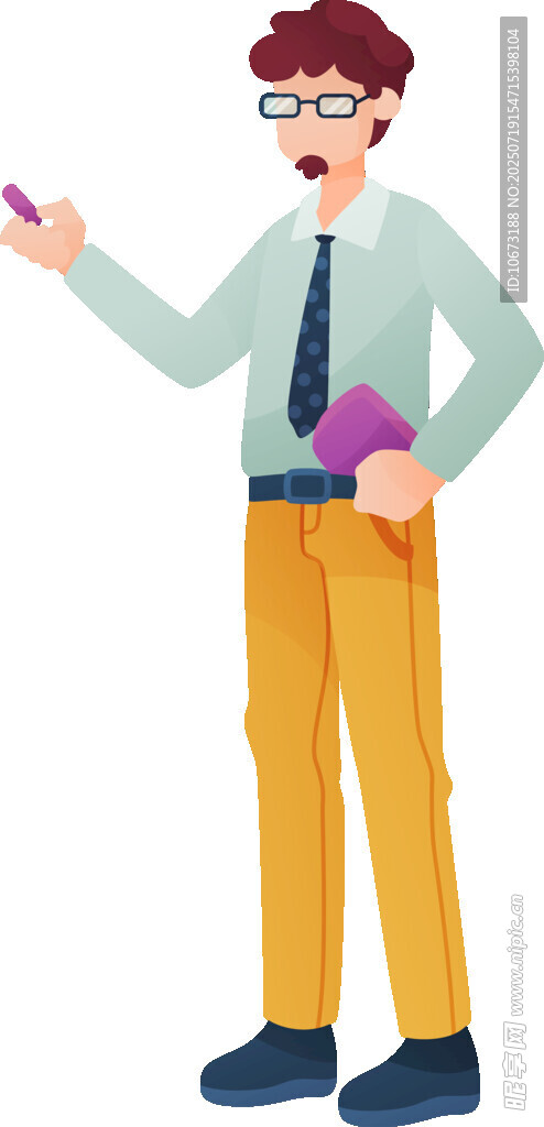 男教師授課姿態(tài)圖