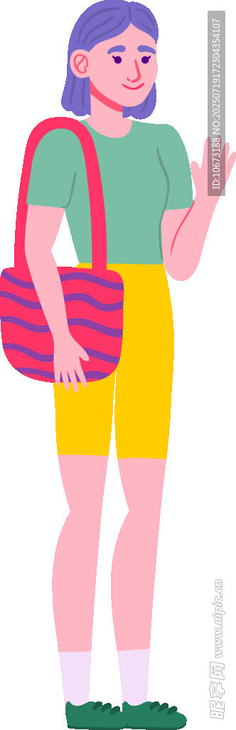 提包女子的休閑日常