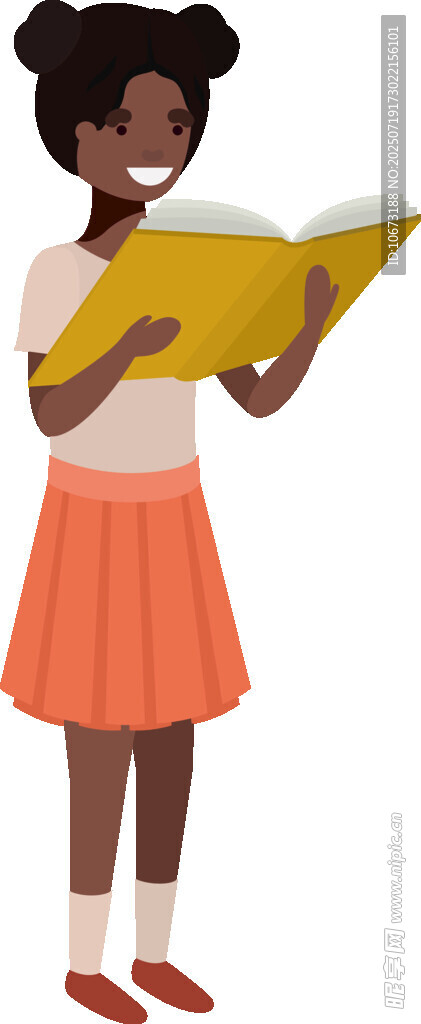 女孩專注閱讀黃色書籍