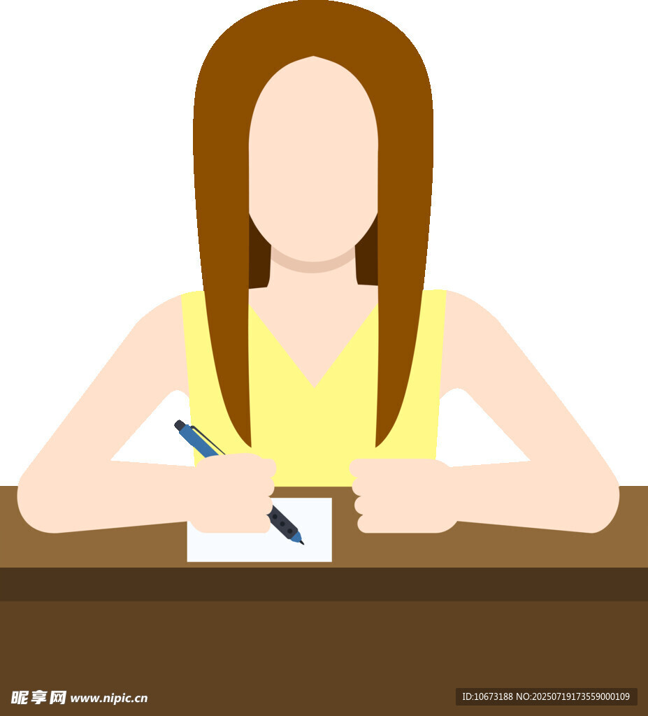 女子伏案書寫記錄瞬間