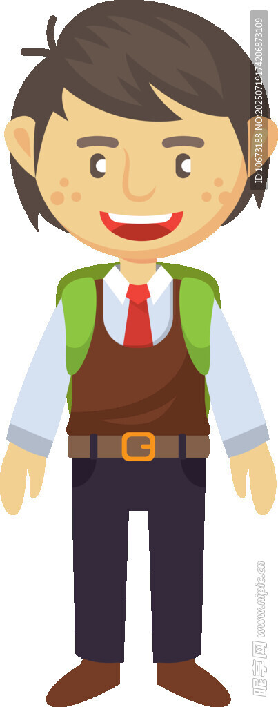 卡通商務(wù)風(fēng)男孩形象