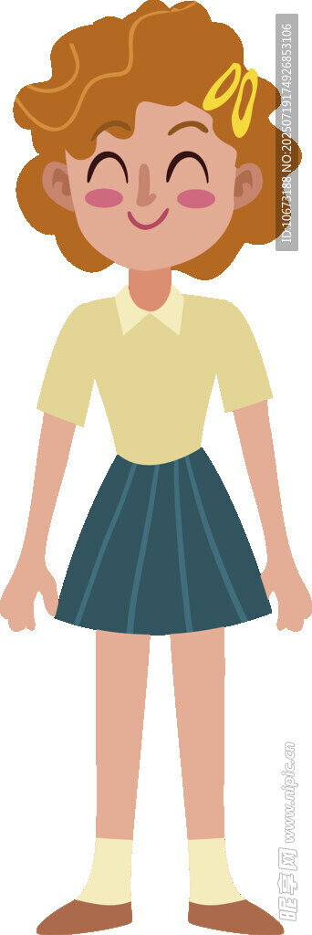 微笑的校園女孩