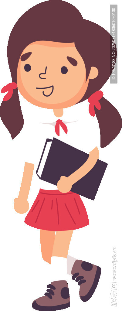 背著書包的可愛女學生