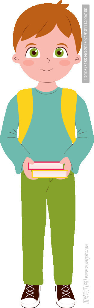 背著書(shū)包的小男孩