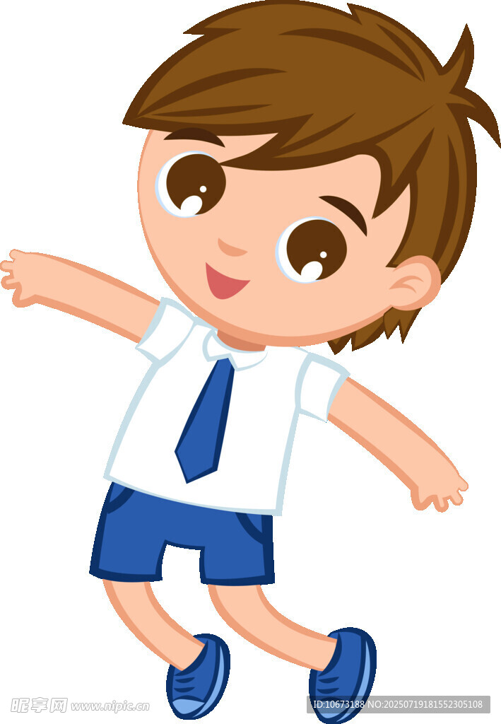 跳躍的小男孩