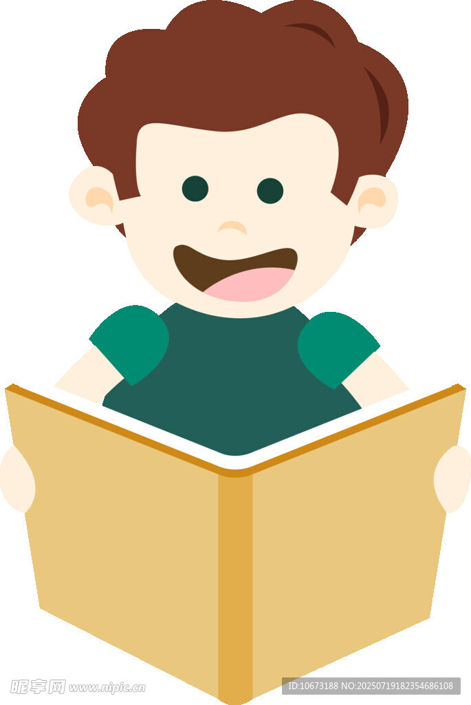 小孩專注閱讀書籍