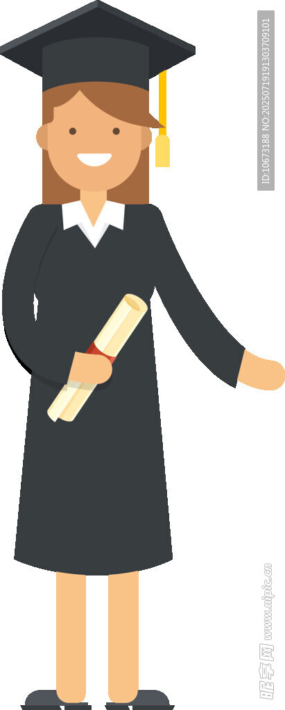 畢業(yè)女生手持文憑