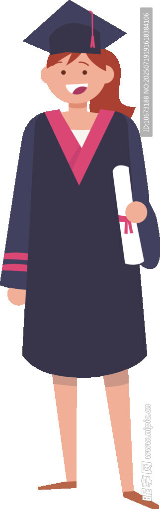 畢業(yè)女生手持文憑