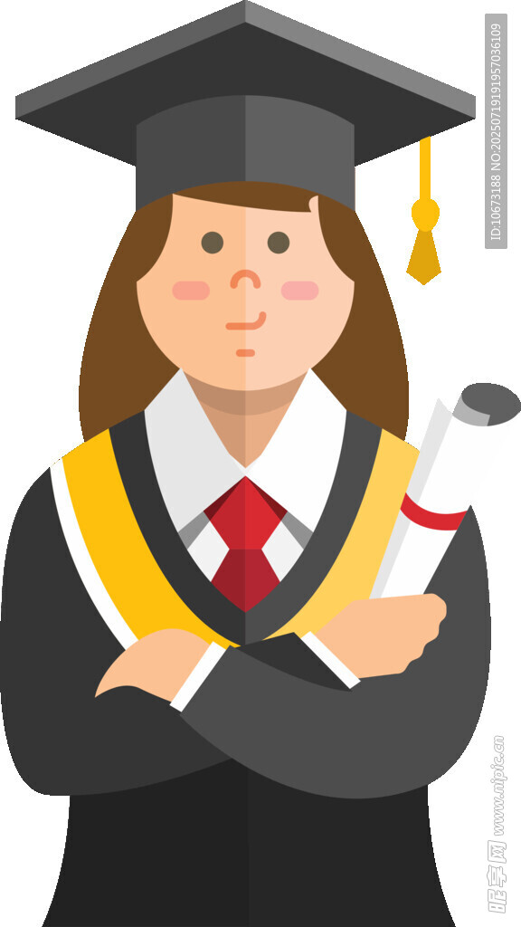 畢業(yè)女生手持文憑