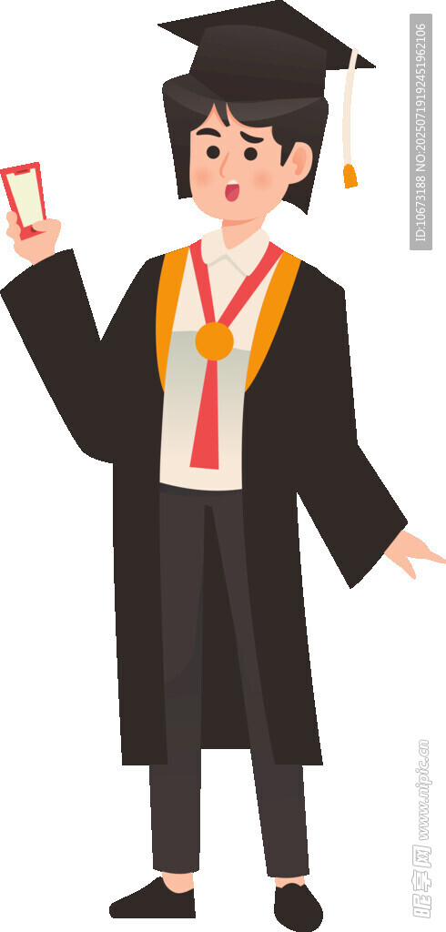 畢業(yè)學士手持文憑慶祝