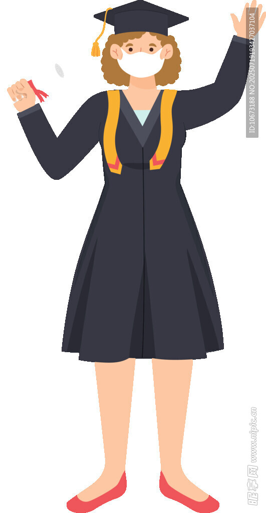 歡呼的畢業(yè)女生