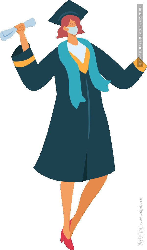 畢業(yè)女生開(kāi)心拋學(xué)士帽