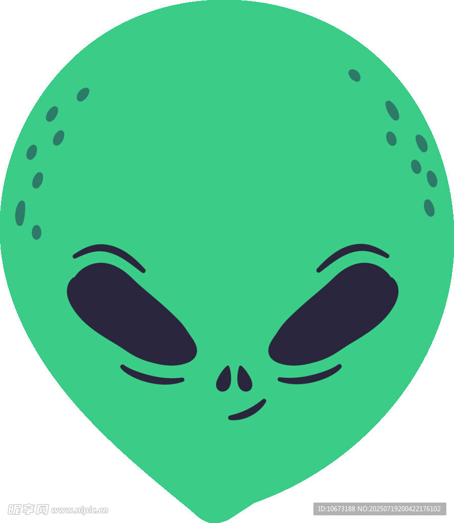 綠色外星人臉形象