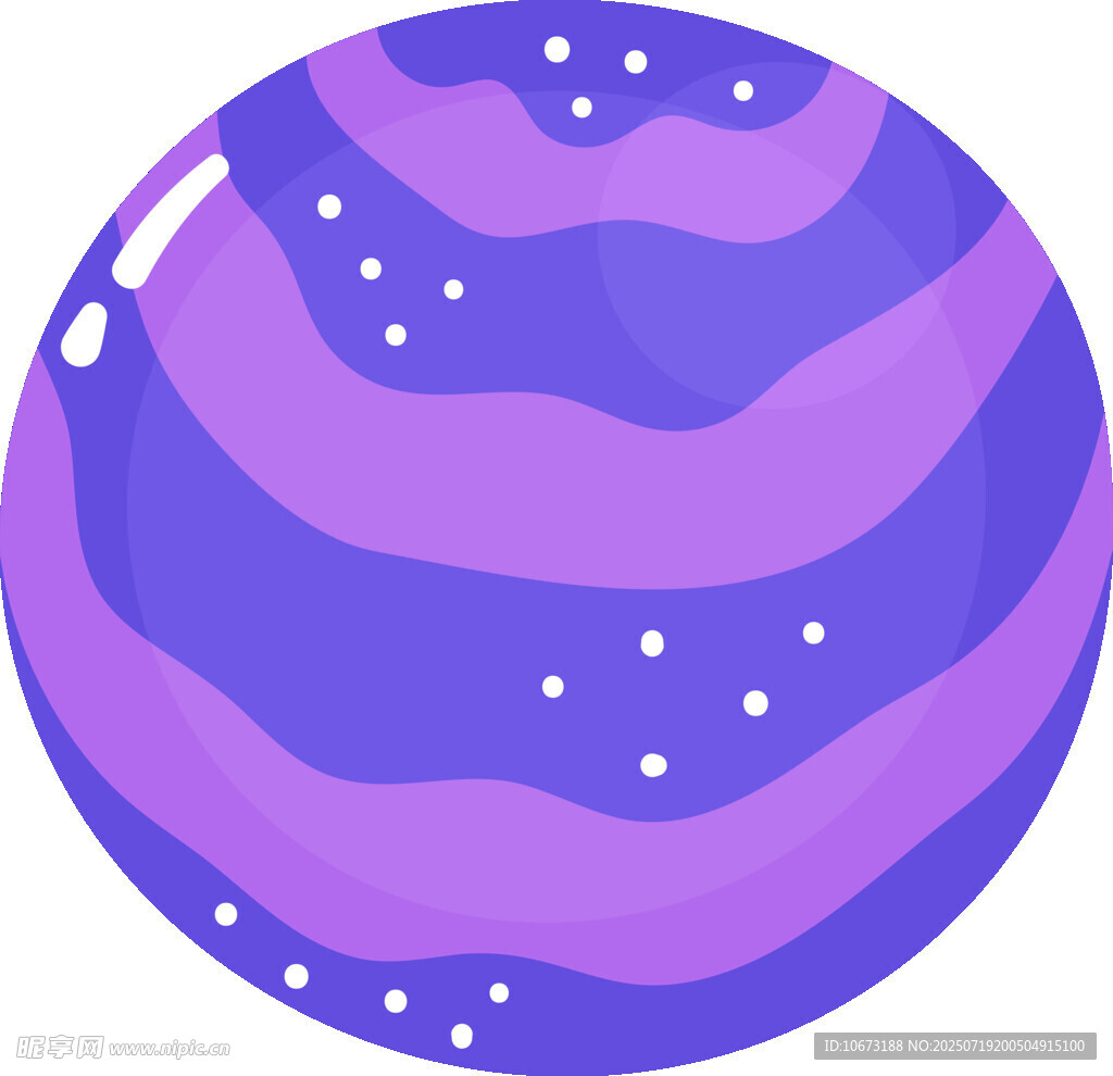 紫色條紋星球插畫