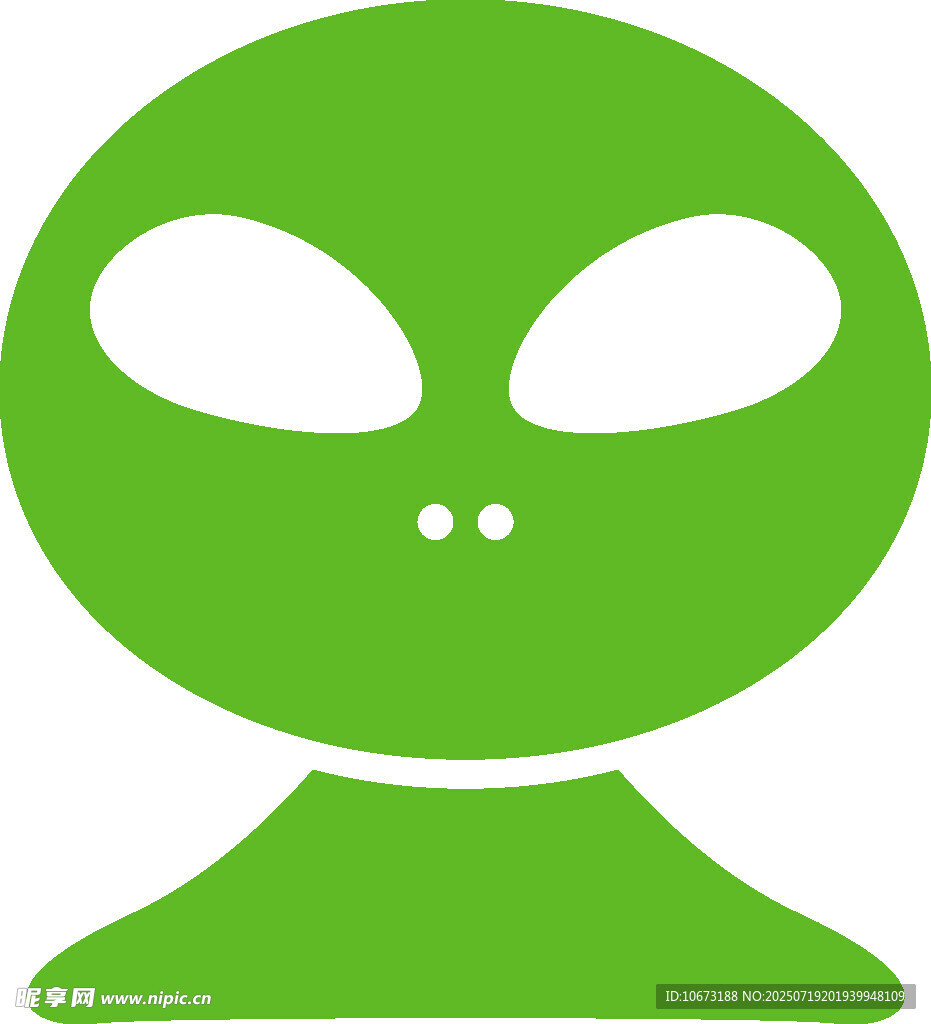 綠色外星人卡通形象