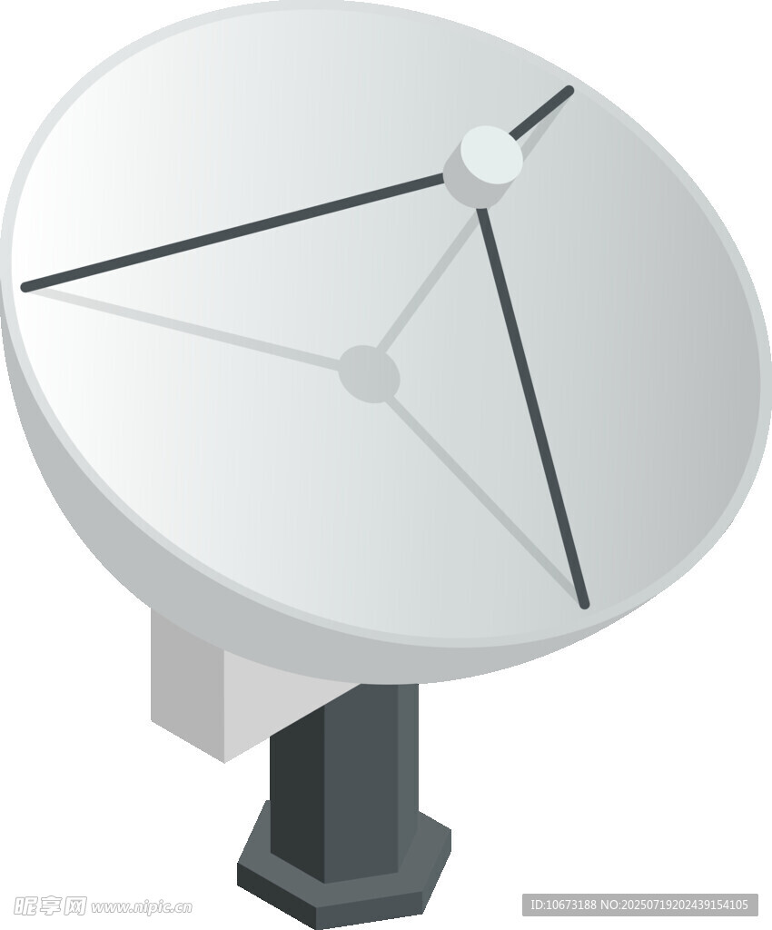 白色衛(wèi)星天線模型