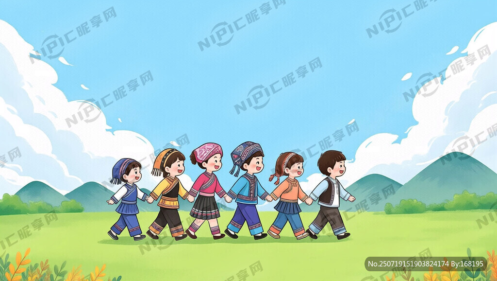 我要生成八個并排向前走來的少數(shù)