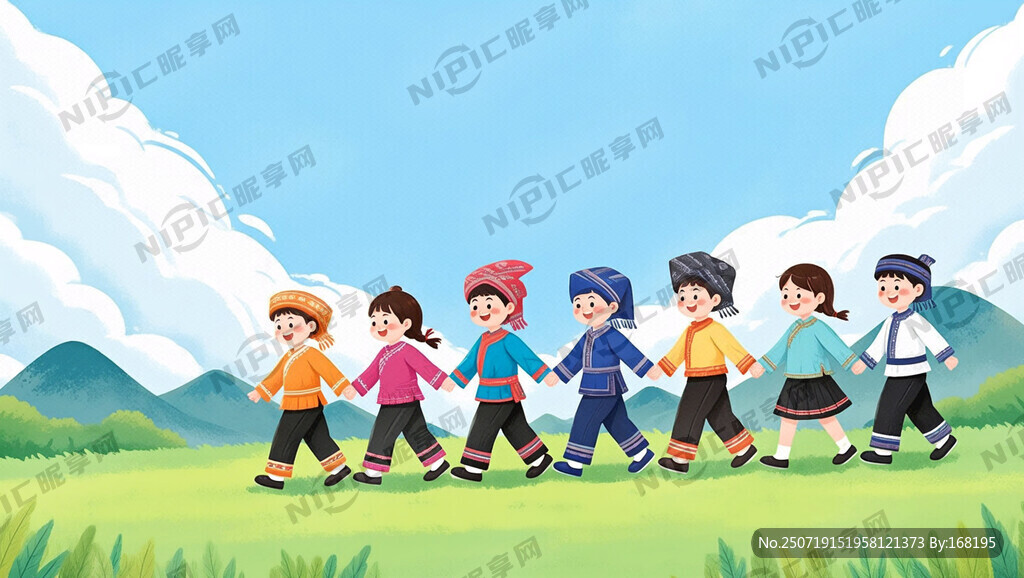 我要生成八個并排向前走來的少數(shù)