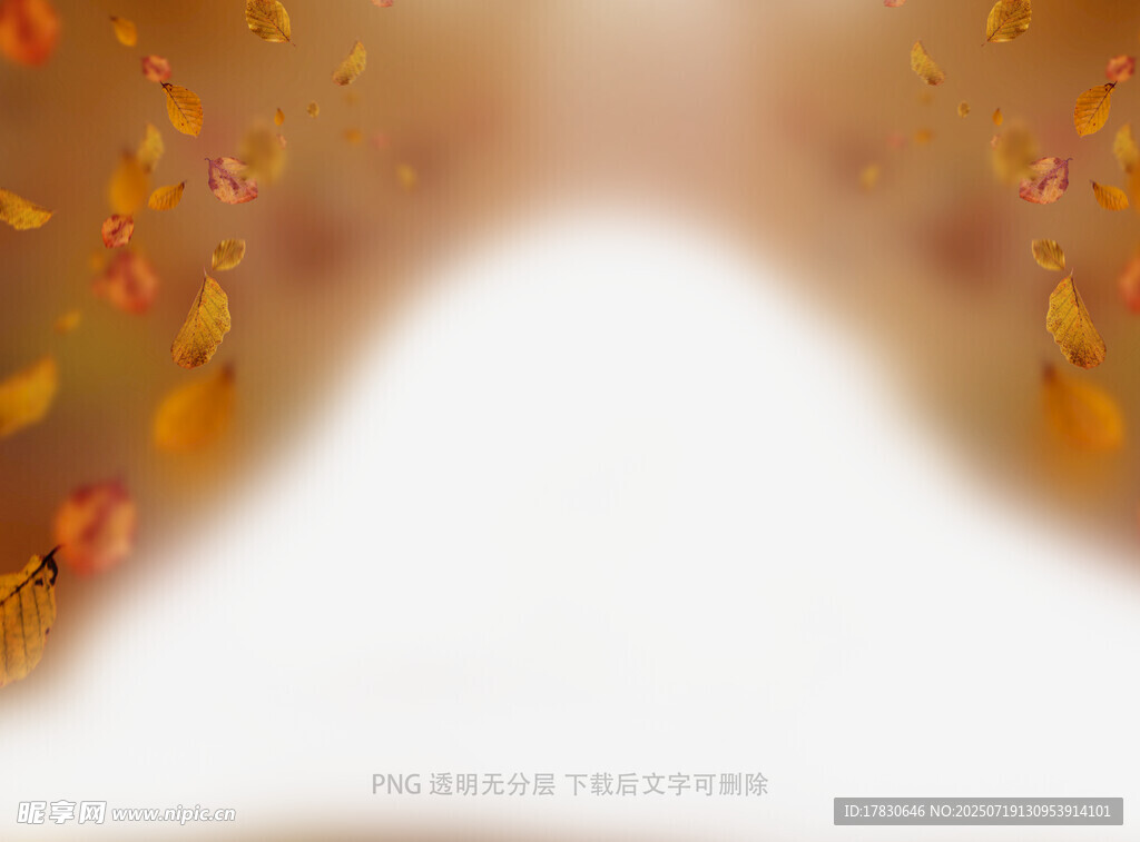 秋天虛化拍照前景