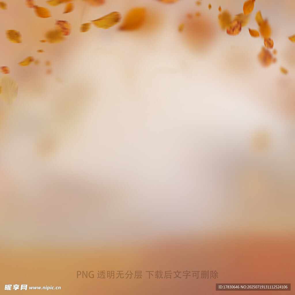 秋日飄落金葉背景圖