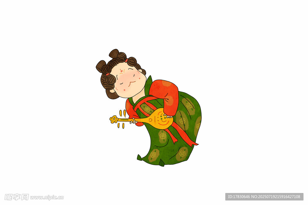 古代女子優(yōu)雅吹奏樂器