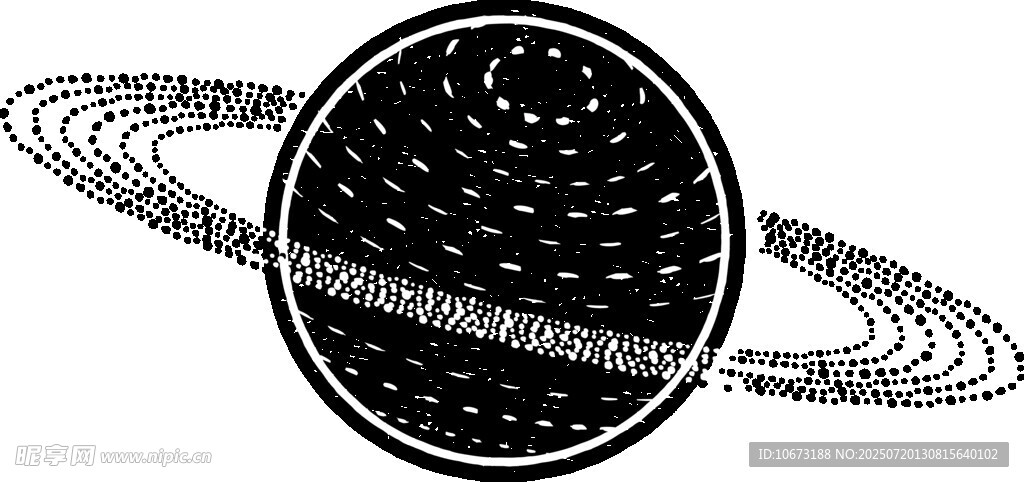 黑白星球環(huán)帶圖案
