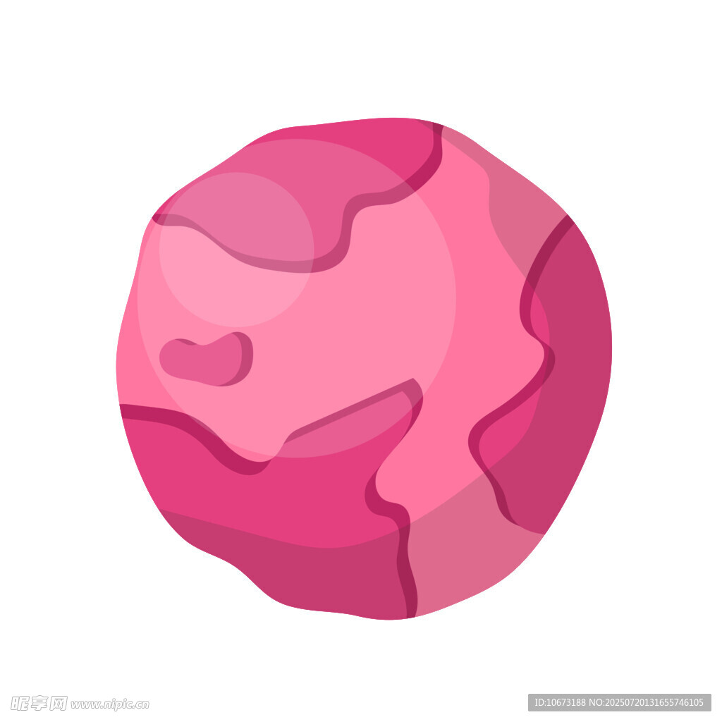 粉色星球插畫