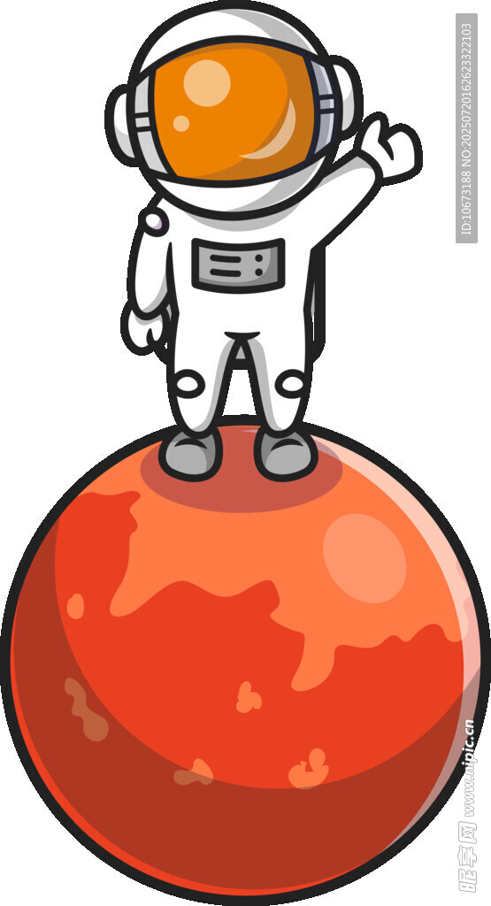 宇航員站在火星上