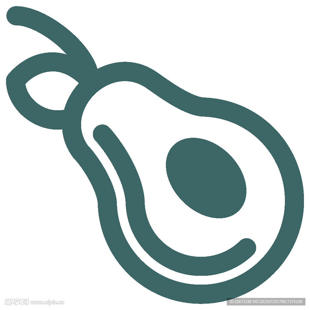 簡(jiǎn)約牛油果圖標(biāo)設(shè)計(jì)