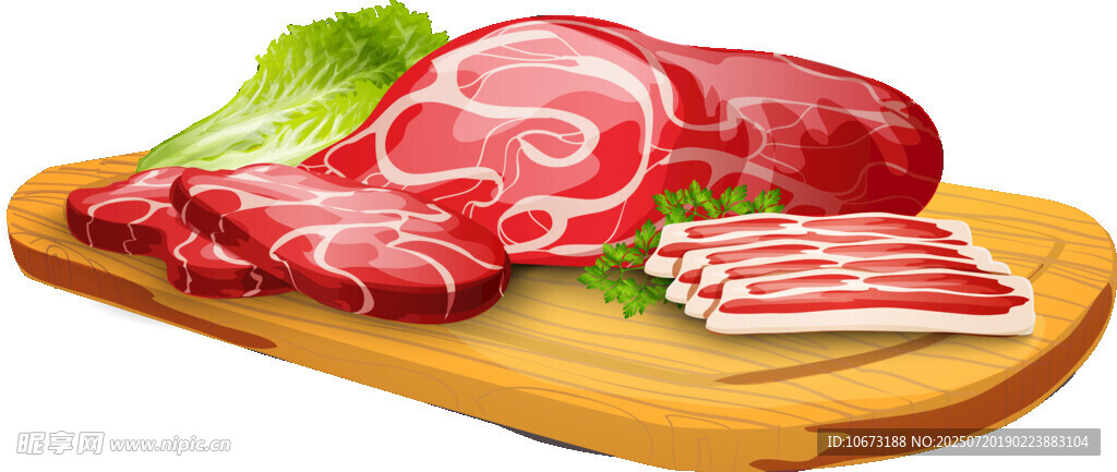 新鮮肉類食材展示
