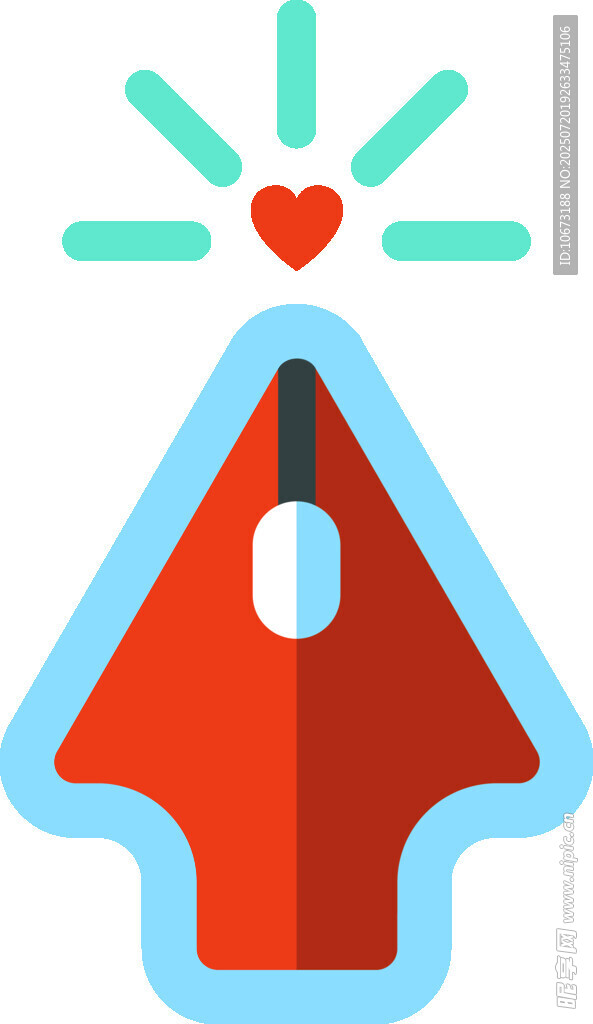 愛(ài)心箭頭光標(biāo)圖標(biāo)